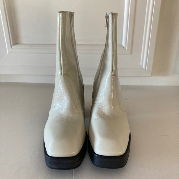 NWOT Free People Ruby White Patent Leather Platform Boots Sz 36.5 - Picture 3 of 8